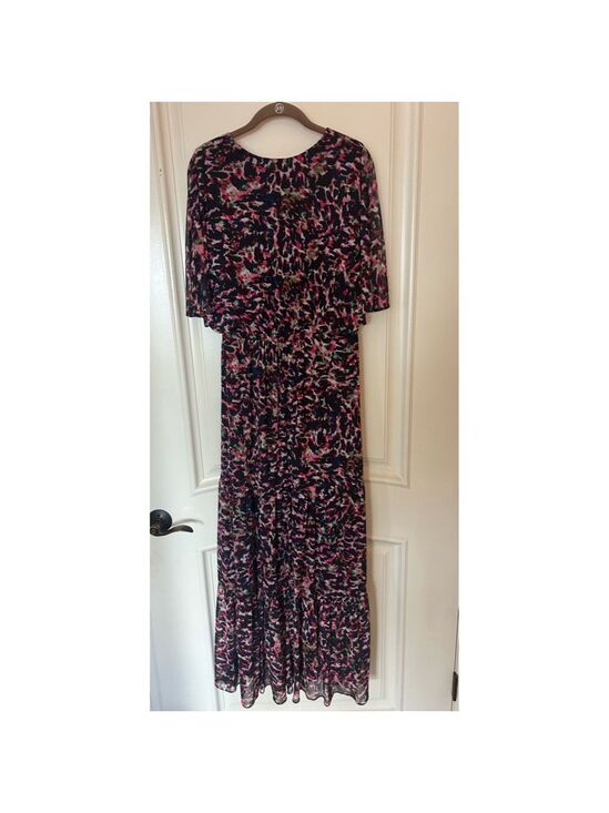 DONNA MORGAN Dresses & Skirts - Women's DONNA MORGAN Black Pink Abstract Print Maxi Dress Size 14